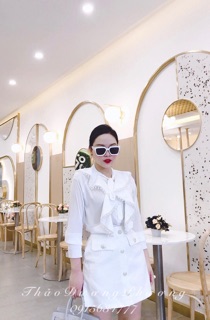 set dạ trắng hàng thiết kế