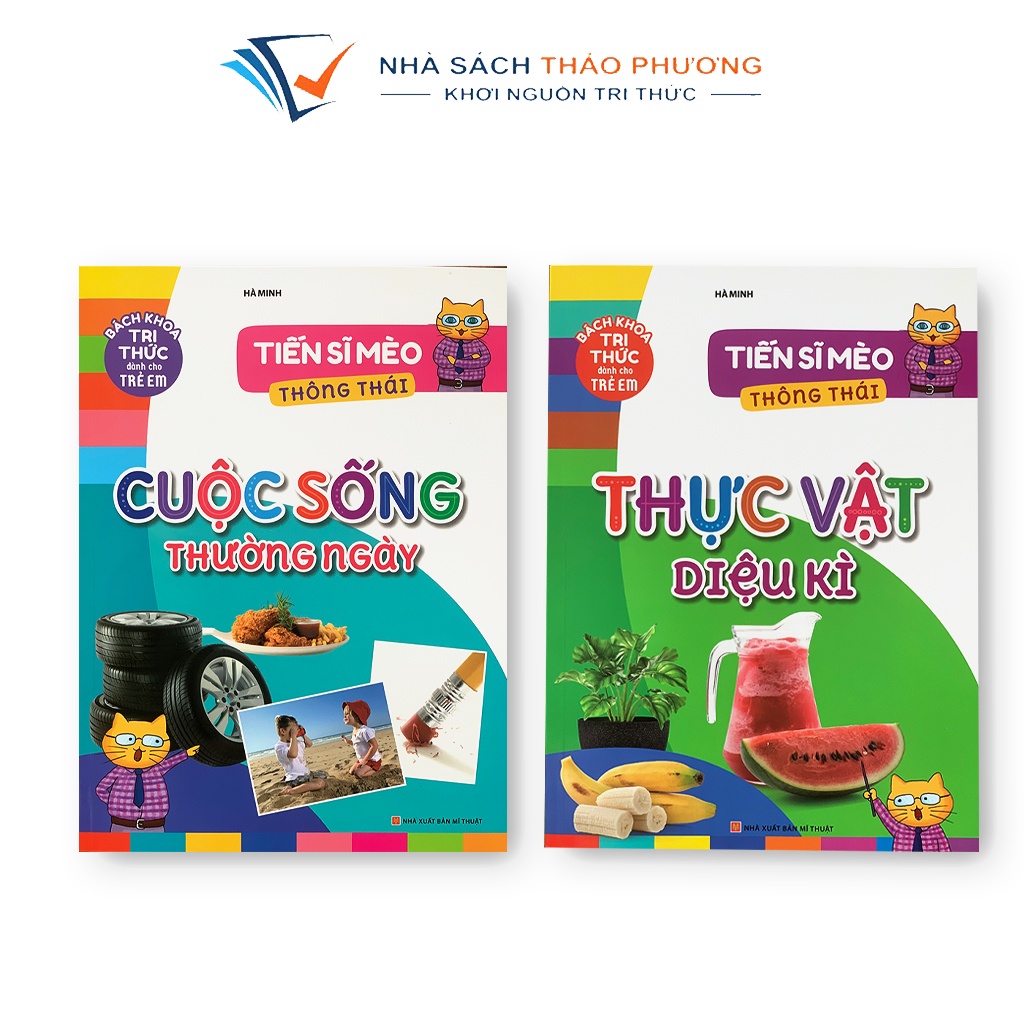 Sách - Bách khoa tri thức dành cho trẻ em - Tiến sĩ mèo thông thái - Bộ 5 cuốn, tặng kèm 1quyển sổ ghi chép