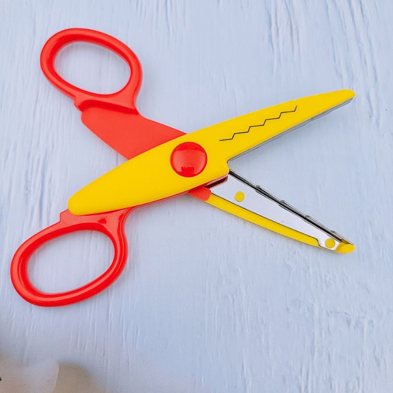 Combo 6 Kéo Cắt Răng Cưa, kéo viền sóng thủ công cho bé làm thiệp ,album