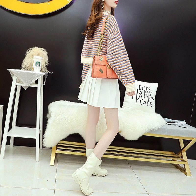 Áo Sweater Dệt Kim Dáng Rộng Thiết Kế Mới Thời Trang Dành Cho Mùa Thu