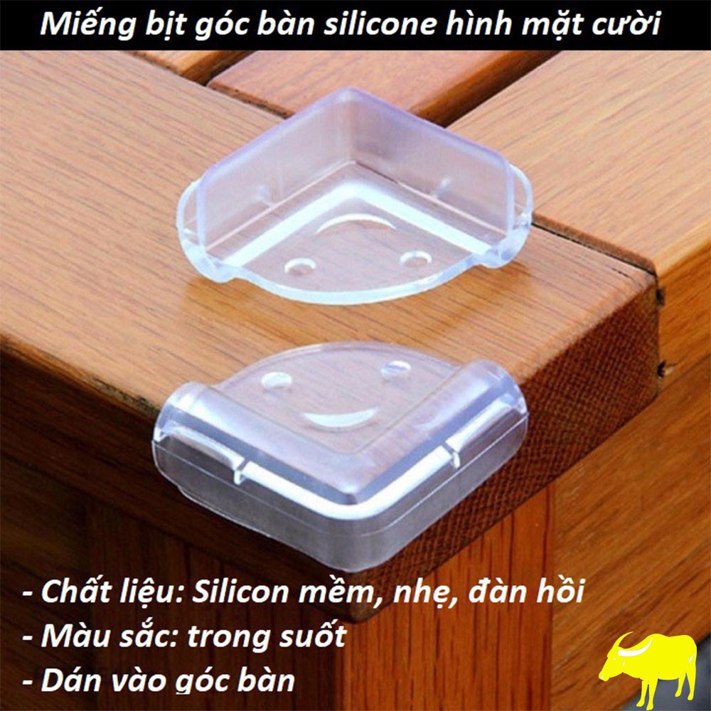 MIẾNG BỊT GÓC BÀN, BỌC CẠNH BÀN, CẠNH TỦ SILICON BẢO VỆ BÉ HB071