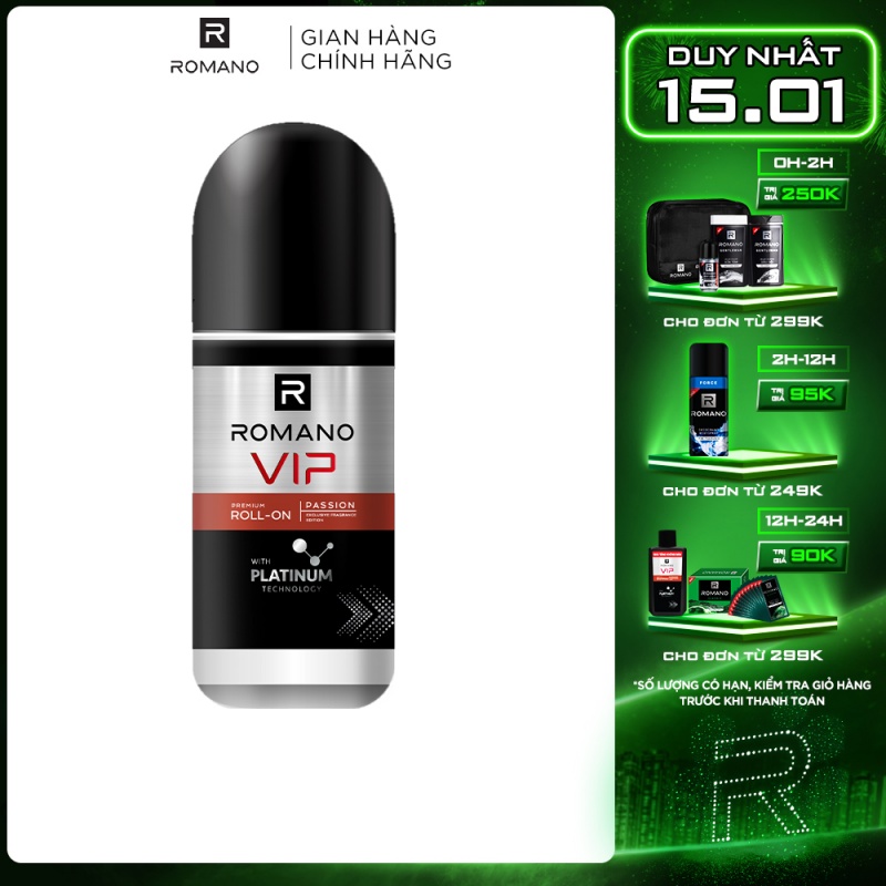 Lăn khử mùi cao cấp Romano Vip 50ml Passion