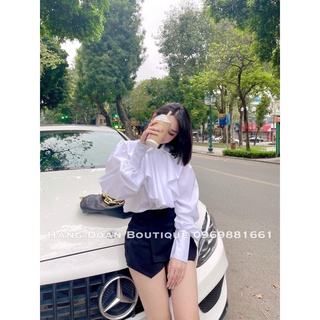 Áo sơ mi cổ xếp ly hangdoan boutique design