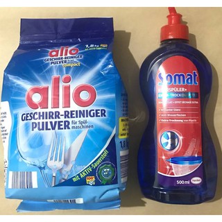 Bột rửa chén bát ly alio 1,8kg + bóng somat 750ml