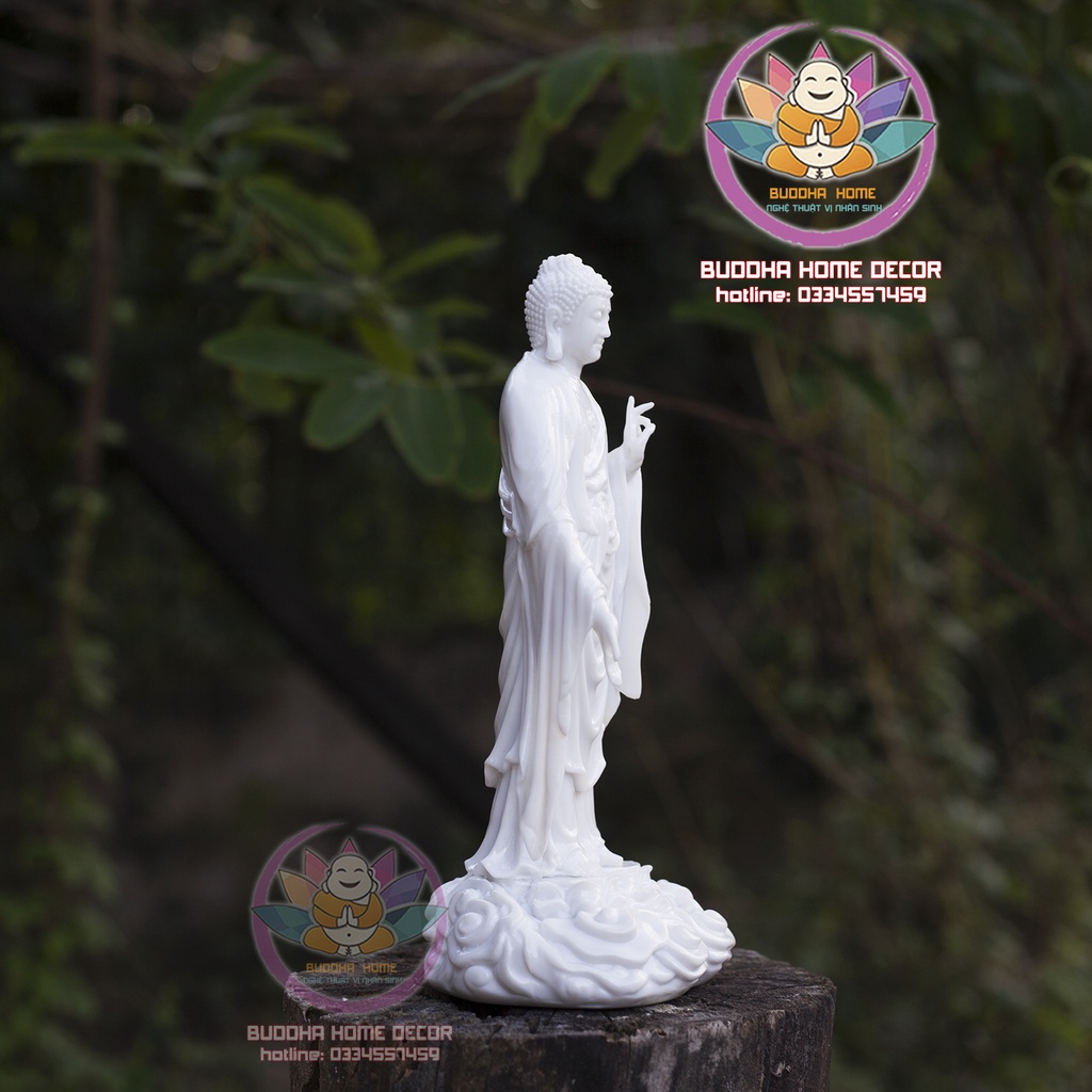 Tượng Phật A Di Đà cao 23cm Thí nguyện thủ ấn trang trí nhà cửa, phong thủy, thờ cúng