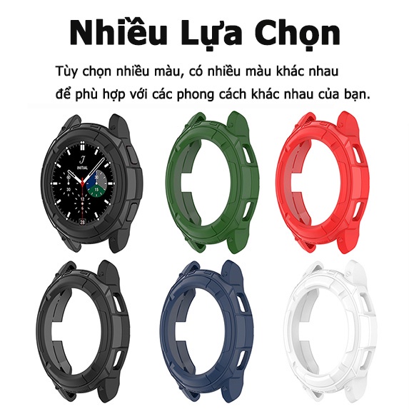 Ốp viền mặt đồng hồ bằng TPU mềm chống nước thoáng khí chống rơi cho Samsung Galaxy Watch 4 Classic 42mm 46mm