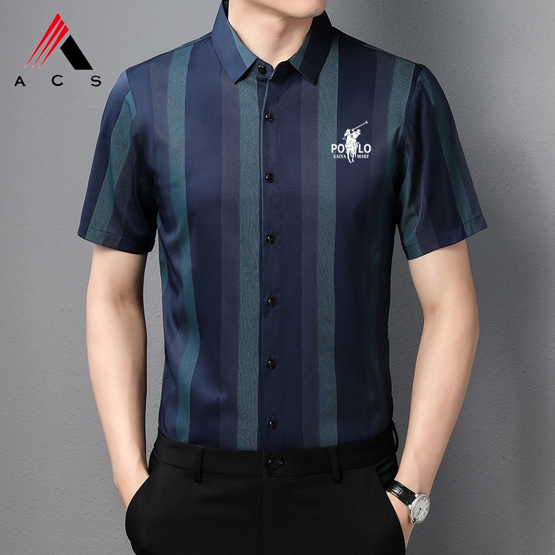 Áo Sơ Mi Ngắn Tay Thời Trang Đơn Giản Cho Nam