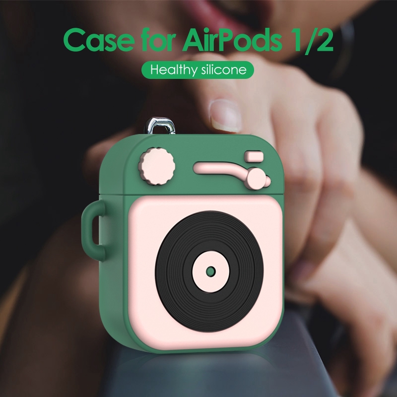 Vỏ bọc bảo vệ hộp sạc tai nghe i12 Airpods 1/2 Airpods Pro bằng silicon kiểu dáng xinh xắn