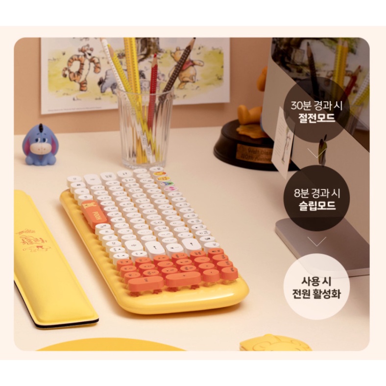 Disney Bàn Phím Không Dây Hình Gấu pooh