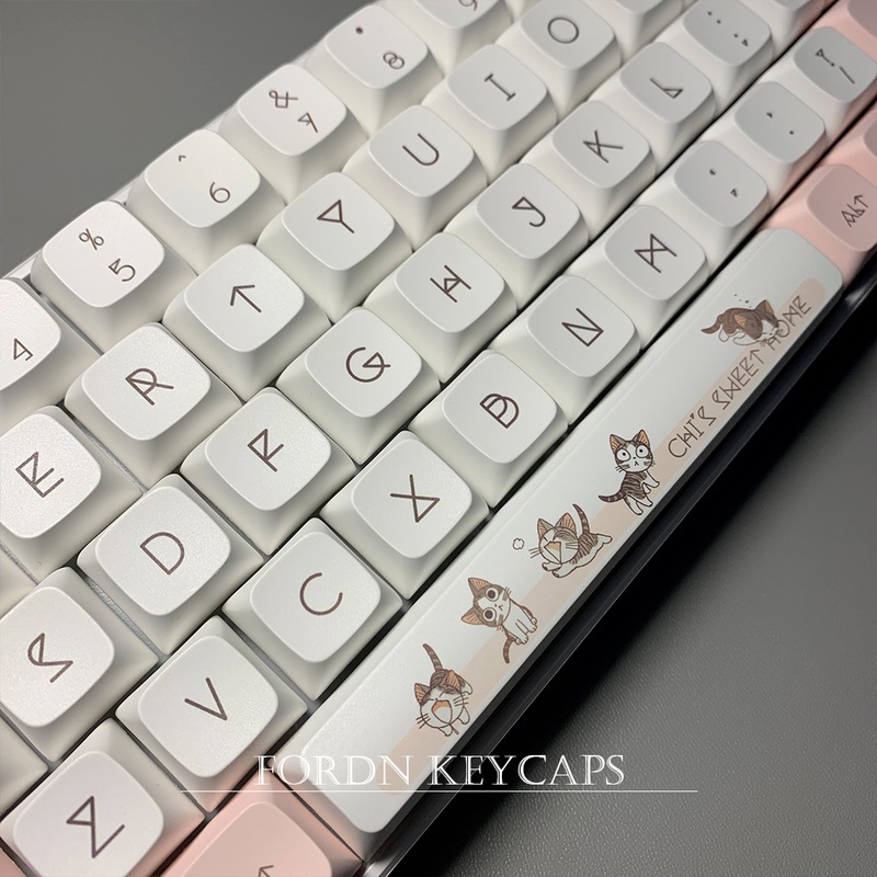 141 phím mèo keycap XDA Profile PBT Dye Sub bàn phím cơ keycap