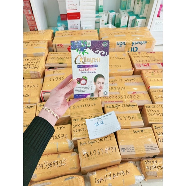 Collagen Măng Cụt Đậu Biếc ( Zenpali - Hộp 30 gói )