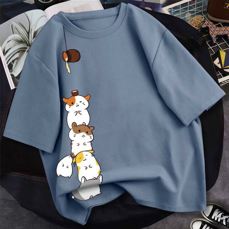 Áo phông form rộng tay lỡ unisex - Áo thun in hình những chú chuột cute - Sỉ áo thun số lượng lớn