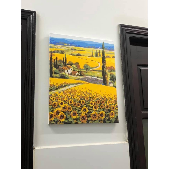 Tranh tô màu theo số các mẫu hướng dương đẹp nhất