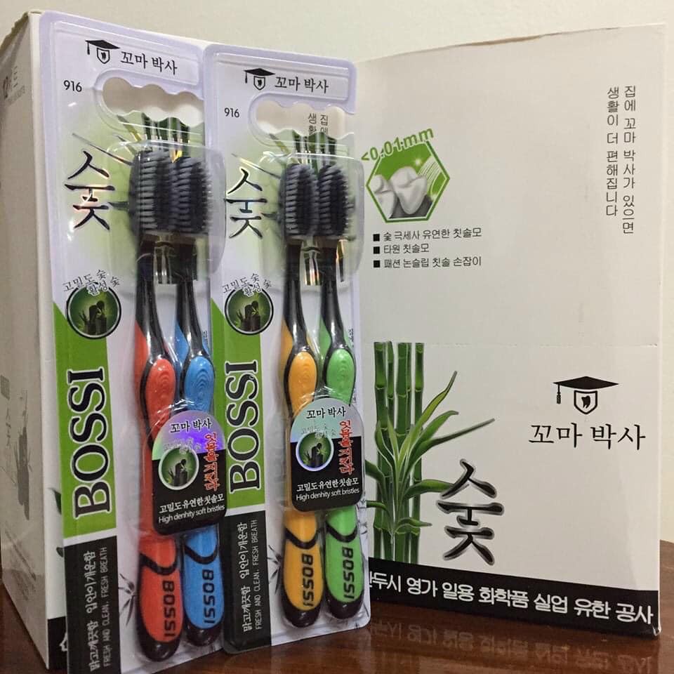 Bàn Chải Đánh Răng Bossi - Bàn Chải Than Tre Than Hoạt Tính Siêu Sỉ