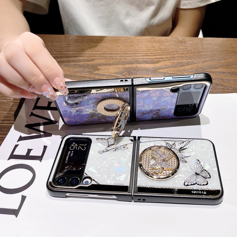 Ốp Điện Thoại Gập Làm Giá Đỡ Hình Bướm Chống Sốc Cho Samsung Galaxy Z Flip 4 Flip 3