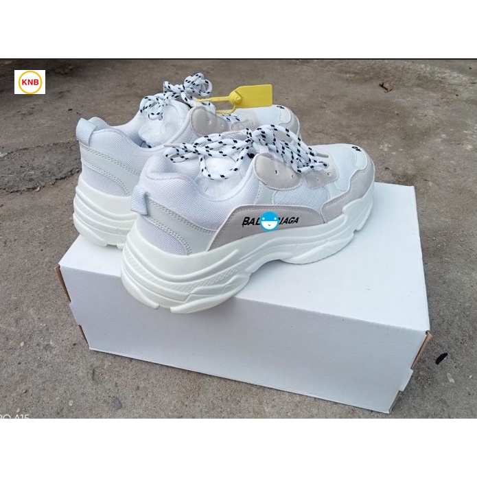 [ FREESHIP+ FULLBOX ]Giày thể thao nam nữ SNEAKER balen cao cấp + Box + full size 36-44.trắng