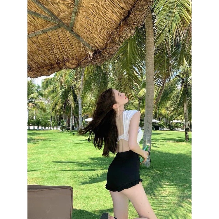 Đồ bơi liền thân tay bồng xinh xắn