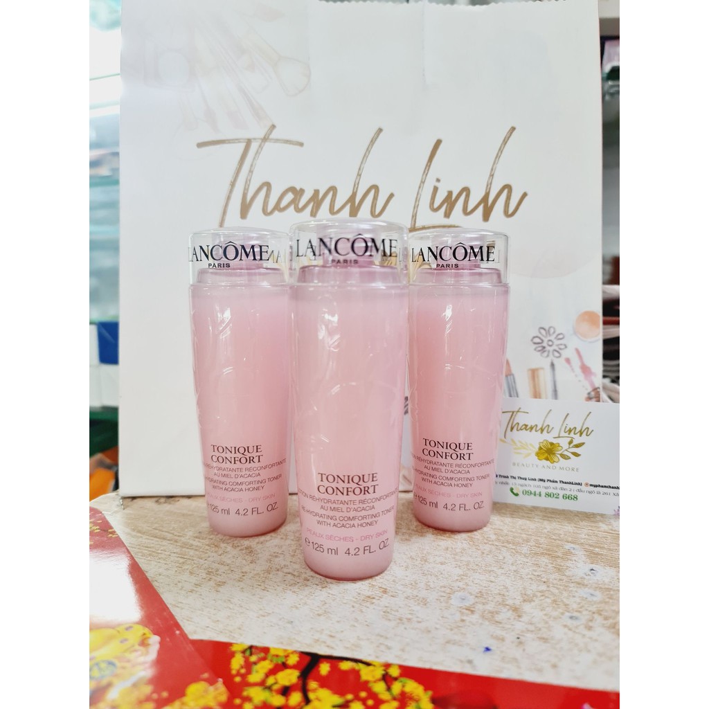 Nước hoa hồng Lancome Tonique Confort Toner - "THẦN DƯỢC" cho da khô giúp làm sạch,dưỡng mịn da 125ml UNBOX