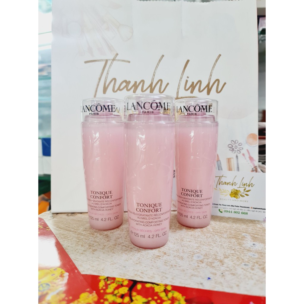 Nước hoa hồng Lancôme Tonique Confort Toner - "THẦN DƯỢC" cho da khô giúp làm sạch,dưỡng mịn da 125ml UNBOX