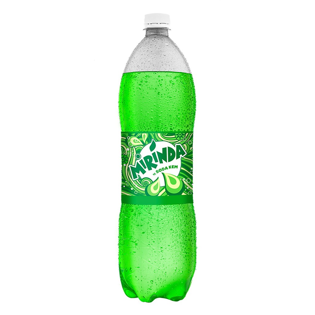 Thùng 12 Chai Nước Ngọt Giải Khát Có Gas  Mirinda Vị Soda Kem 1.5L