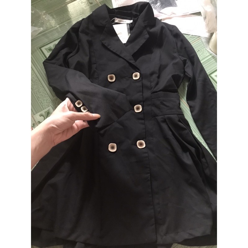 (SẴN ĐEN S, M) ĐẦM VEST TÔN DÁNG XẾP LI ULZZANG (ảnh thật cuối) | BigBuy360 - bigbuy360.vn