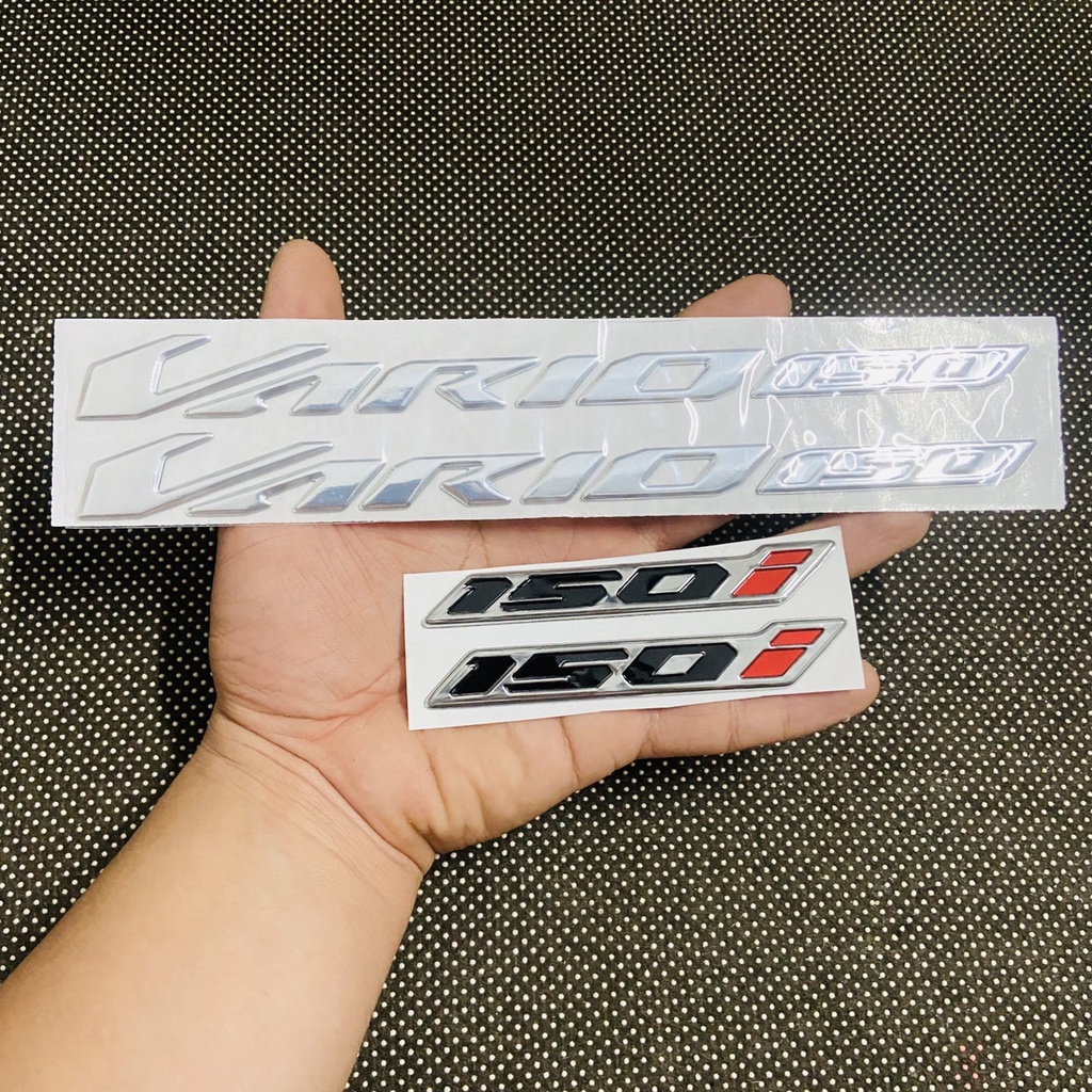 COMBO bộ tem chữ nỗi VARIO 150 và bộ tem số nỗi 125i hoặc 150i, tem trang trí xe máy