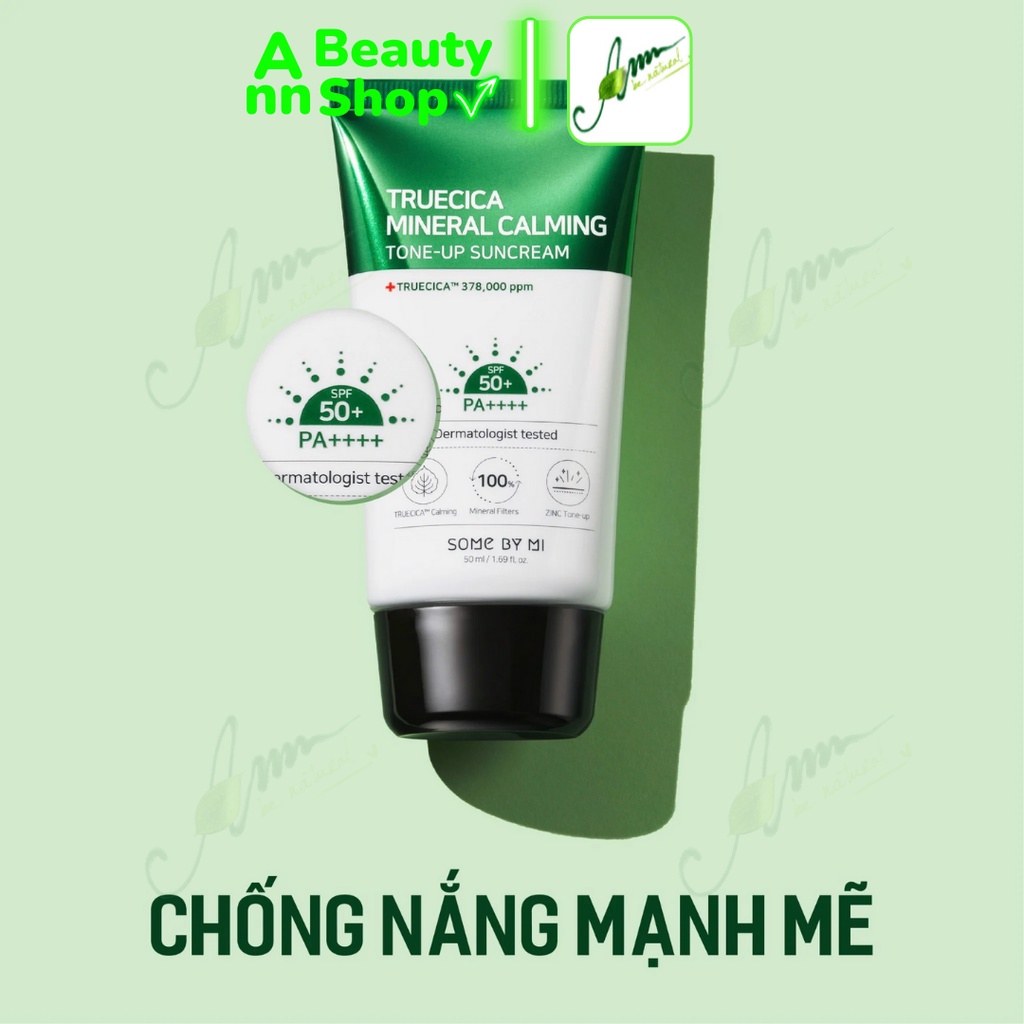 Kem Chống Nắng Some by mi Truecica Mineral Calming Tone up Suncream SPF50+/PA++++