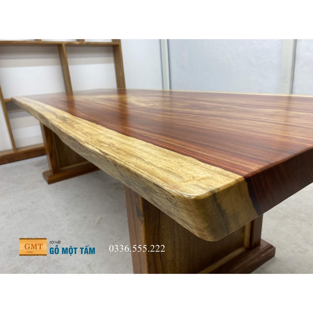 Mặt bàn gỗ hương đỏ  cạnh tự nhiên