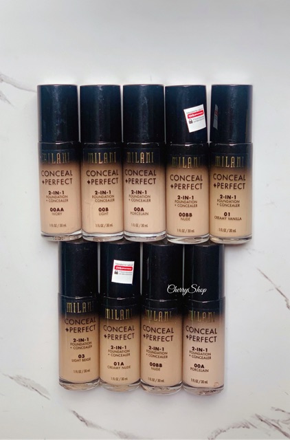 [Hàng Ý/BestSheler] Kem Nền Milani CONCEAL + PERFECT 2 In 1  Foundation + Concealer (30ml) | BigBuy360 - bigbuy360.vn