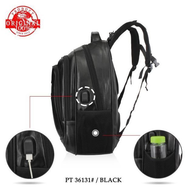 Ba Lô Da Polo Trands 30l 36131 Có Cổng Usb Đen