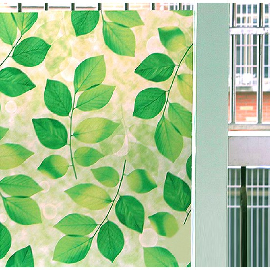 1 mét DECAL GIẤY DÁN KÍNH KEO SẴN KHỔ 45CM MẪU LÁ XANH.