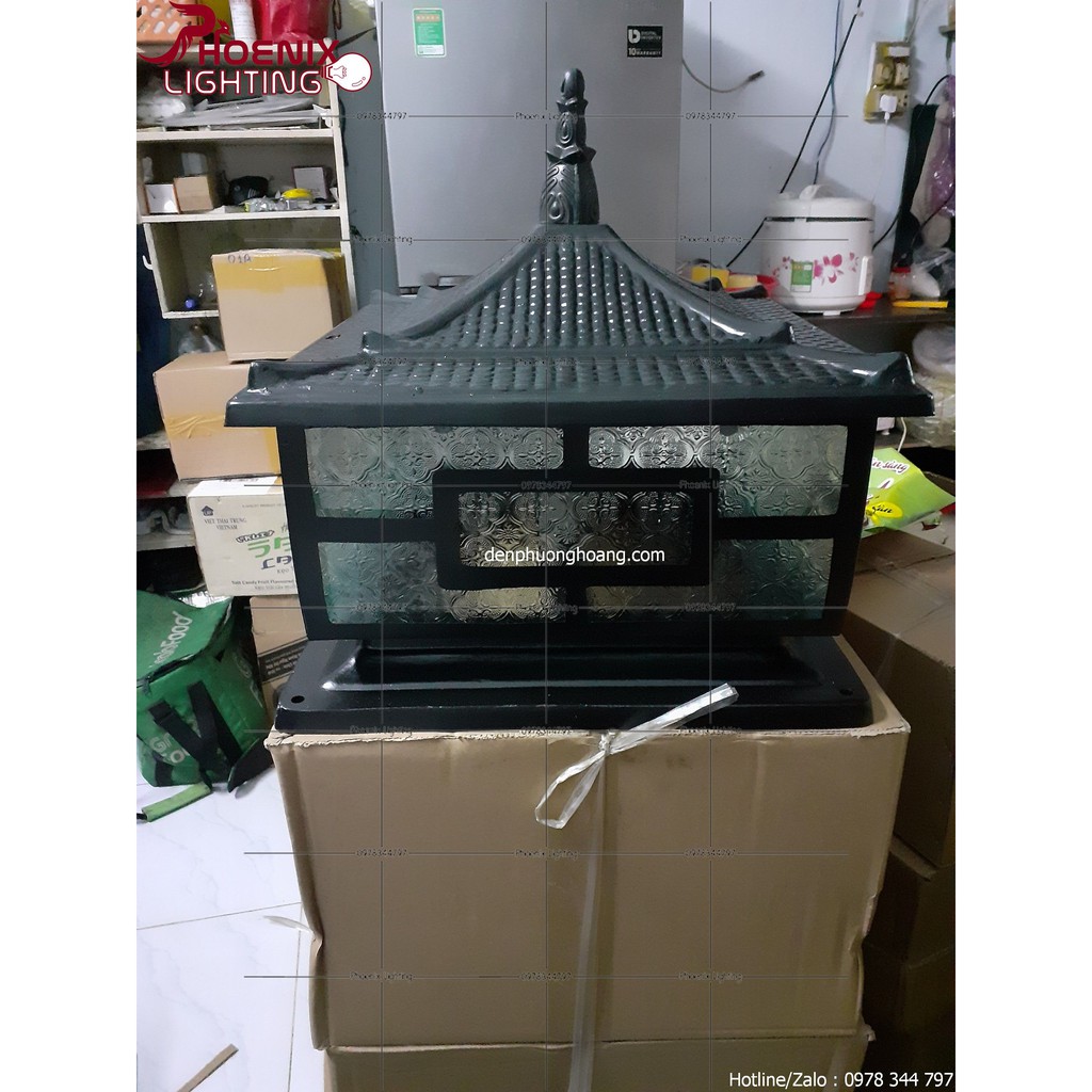 Đèn trụ cổng : Nhôm đúc cao cấp D400  PH6050