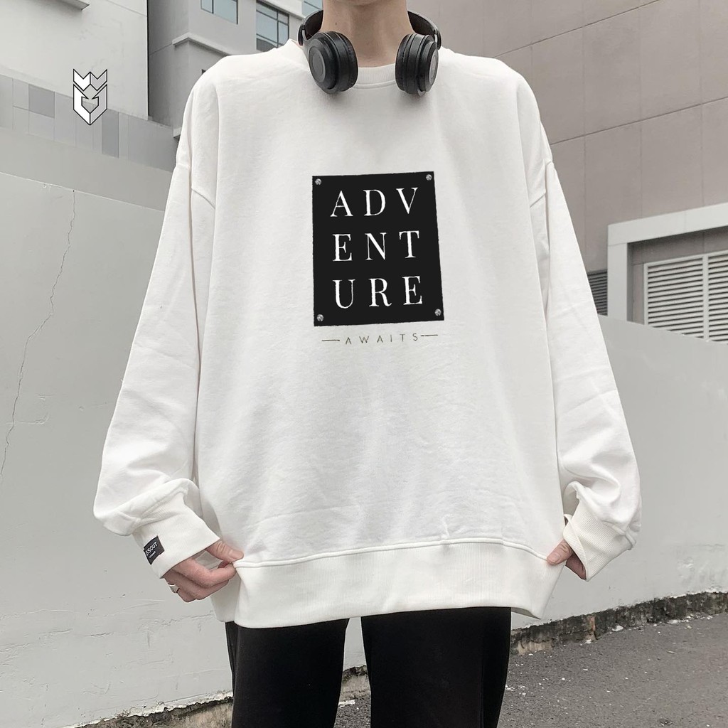 Áo nỉ sweater nam nữ Unisex Adventure hottrend vải da cá form rộng GW Shop | BigBuy360 - bigbuy360.vn