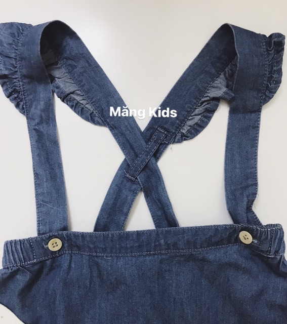 Sét Váy Yếm Hoa Nhí Jean Xanh Primark