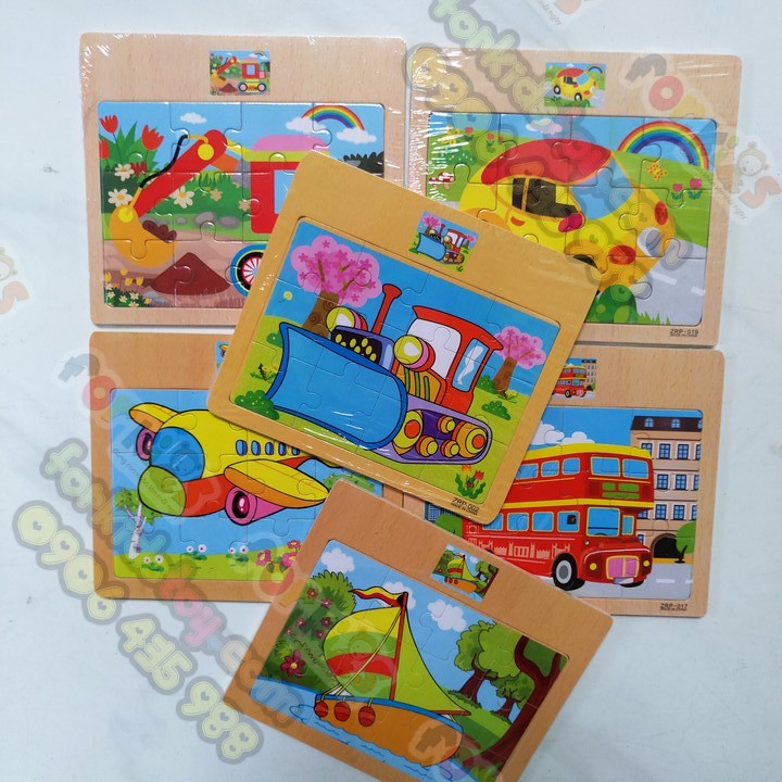 Combo 10 tranh puzzle 12 mảnh giúp bé rèn luyện tư duy