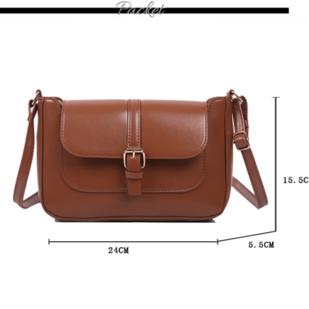 [Mã FASHIONGREEN264 giảm 10% tối đa 30k đơn từ 99k] TÚI NỮ ĐEO CHÉO AKARI SIZE 24 CM CÓ KHÓA KÉO DA PU MỀM HH 135