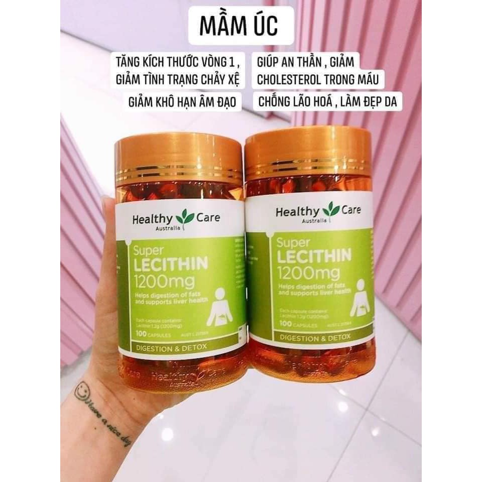 Mầm đậu nành Healthy Care Úc chuẩn nội địa Úc 100 viên