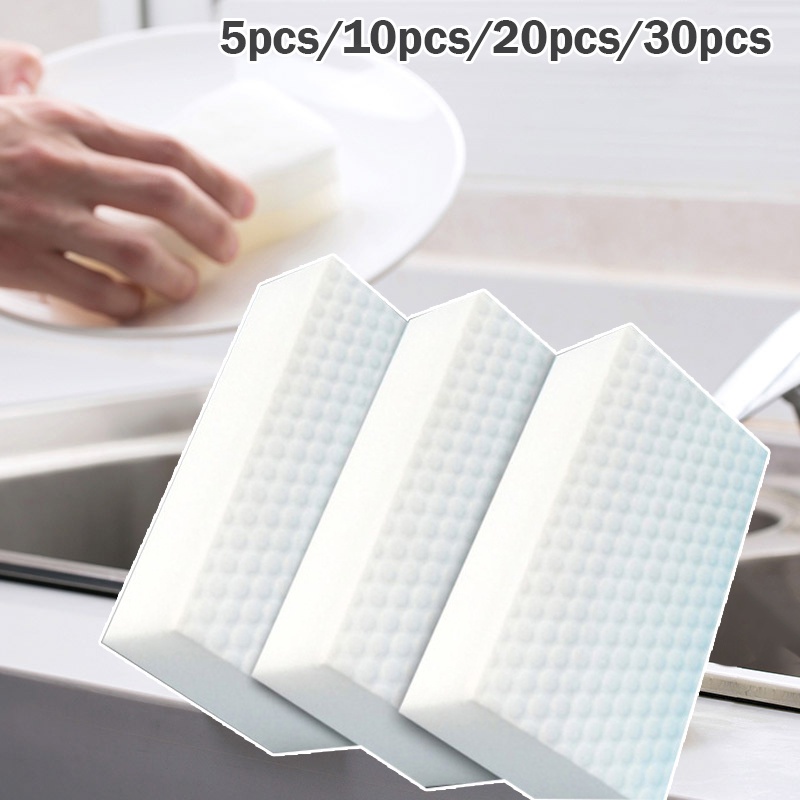 Mút xốp nén màu trắng kích thước 10*6*2cm đa năng làm sạch an toàn và không ô nhiễm