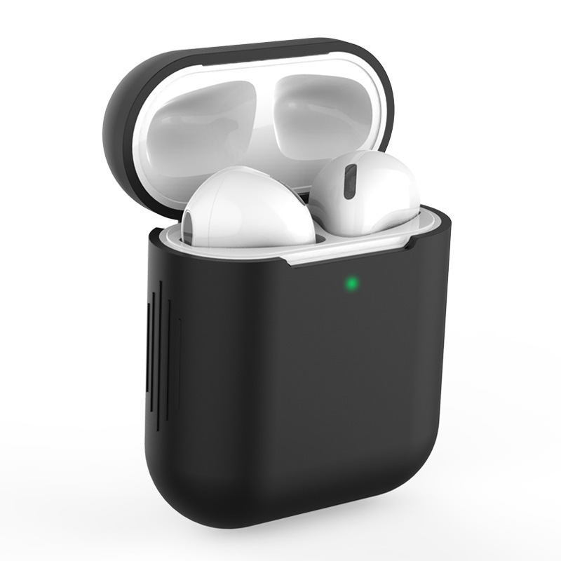 Ốp lưng AirPods 2 chất liệu silicone màu tinh khiết Vỏ bảo vệ chống sốc cho Apple AirPods Gen 1/2