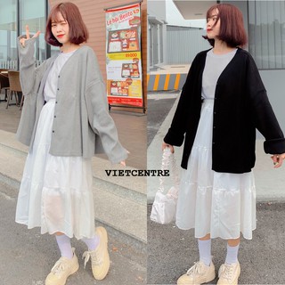 Áo Cardigan SIMPLE Ulzzang Thun Gân Hot - VIETCENTRE
