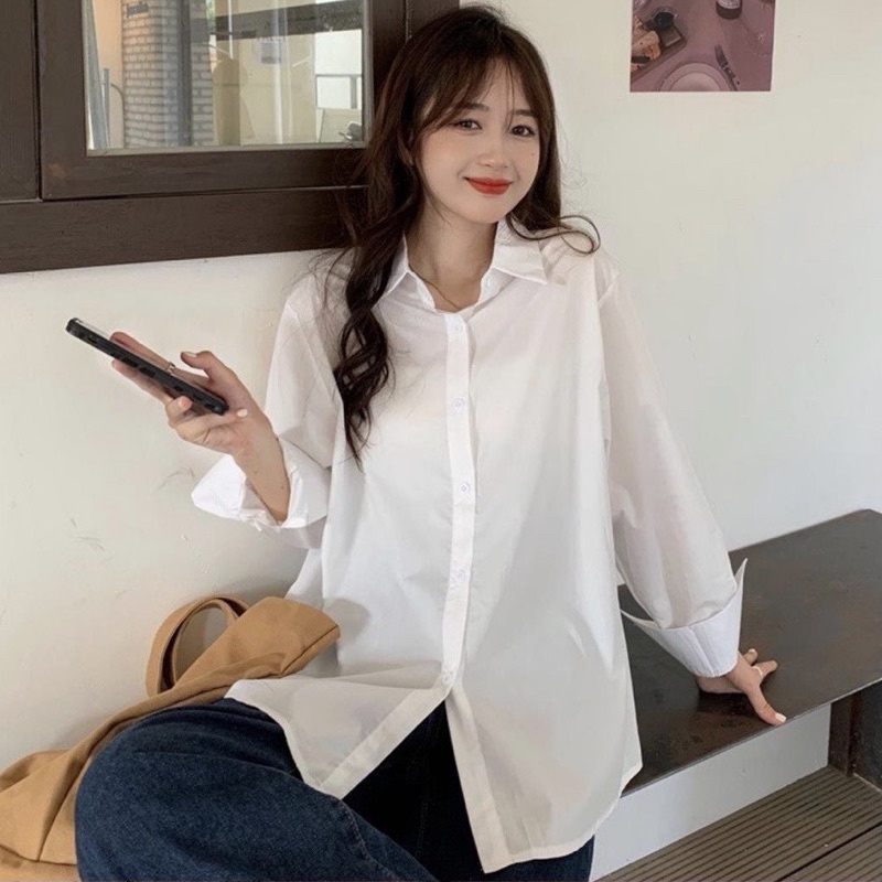 Áo sơ mi bigsize phong cách hàn quốc basic dài tay unisex chất mát không nhăn - GEM Fashion