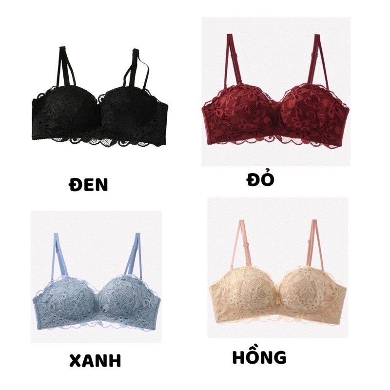 Áo Lót Nữ,Áo Ngực Nữ Cup Ngang nâng ngực không gọng mềm mại thiết kế họa tiết ren hoa sexy quyến rũ-Kho Sỉ Mai Xuân
