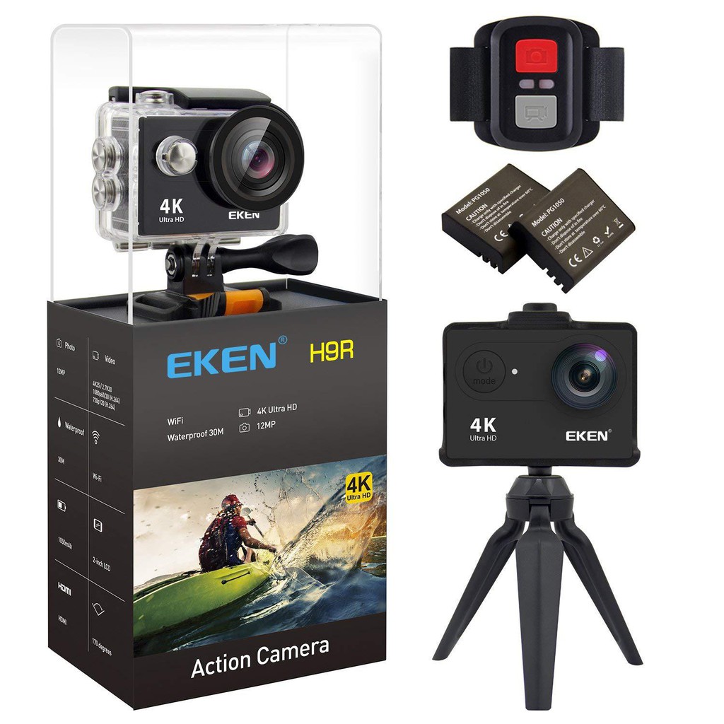 ⚡Camera hành trình Eken Ultra HD Wifi quay video 4K tặng đầy đủ bộ phụ kiện sports lắp đặt trên cả ô tô xe máy