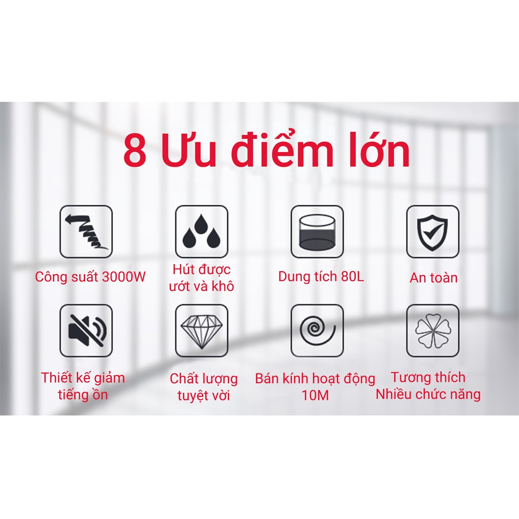 Máy Hút Bụi Công Nghiệp BF575 Loại 30L Hút Khô Và Ướt Hút Bụi Mịn Hút Nước Vệ Sinh Công Nghiệp Nhà Xưởng