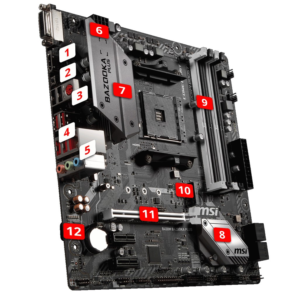 Bo Mạch Chủ-Mainboard MSI B450M BAZOOKA PLUS