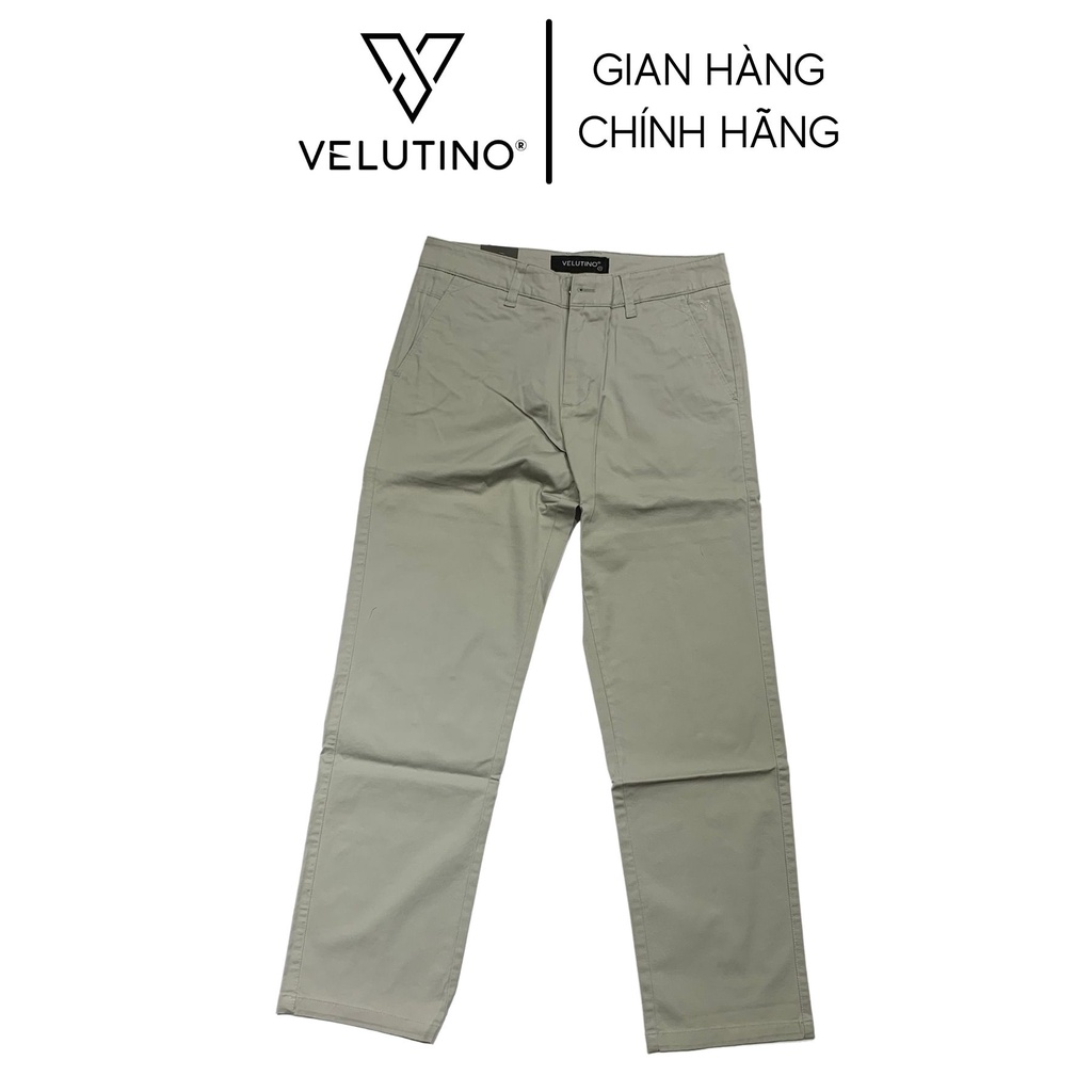 Quần kaki nam Velutino dáng suông trơn có túi lịch lãm nam tính