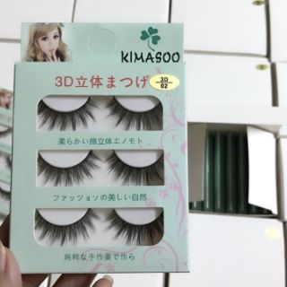 3 cặp Mi Lụa siêu mềm và tự nhiên đủ mẫu 3D Kimasoo Nhật Bản
