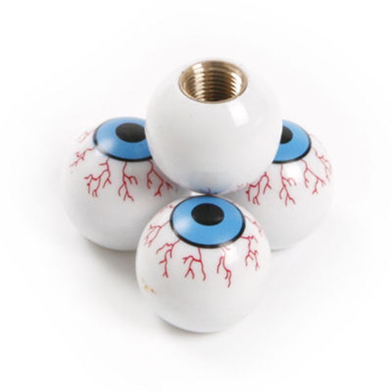 Bộ 4 Nắp Van Bánh Xe Đạp Chống Bụi Bẩn / Rò Rỉ Họa Tiết Đôi Mắt Độc Đáo