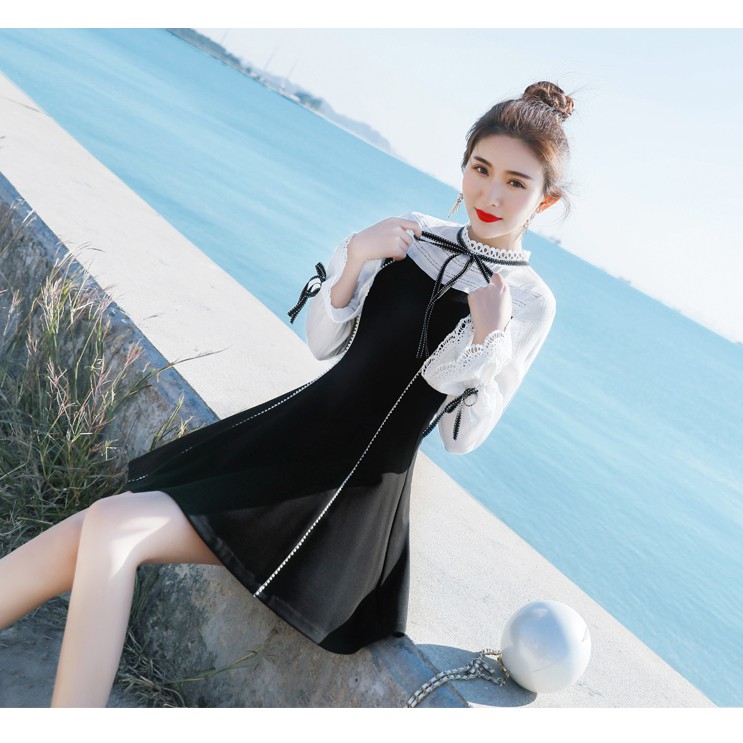 (HÀNG THU MỚI VỀ)Đầm thun lụa quảng châu cao cấp_tay nơ bèo nũ tính_kèm ảnh thật | BigBuy360 - bigbuy360.vn