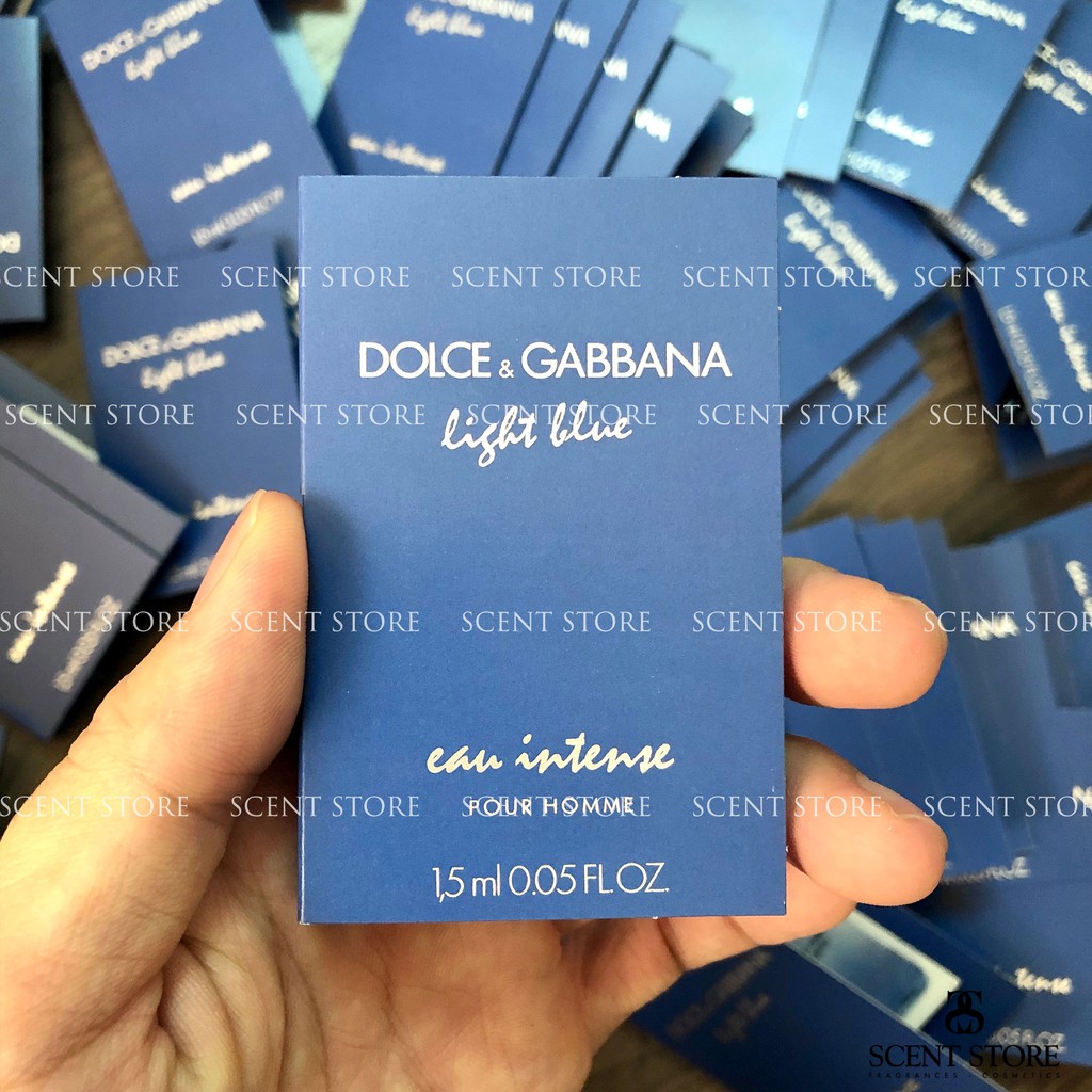 Scentstorevn - Vial chính hãng nước hoa D&amp;G Light Blue Eau Intense for Man, For Woman [1.5ml]